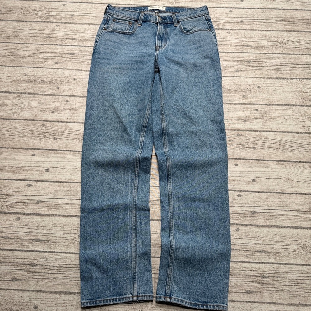 Abercrombie & Fitch Jeans Women's 27/4R Blue Denim Curve Love Straight Mid Rise